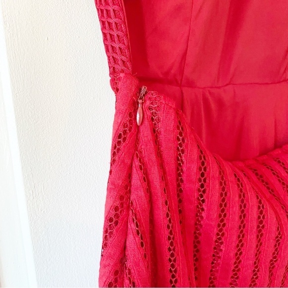 ASOS Red Back Cut Out Mini Dress Christmas Party - Picture 9 of 12